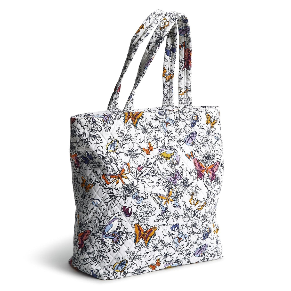 Vera Bradley Women's Premium Cotton Clermont Travel Tote, Wing + Bloom, One Size
