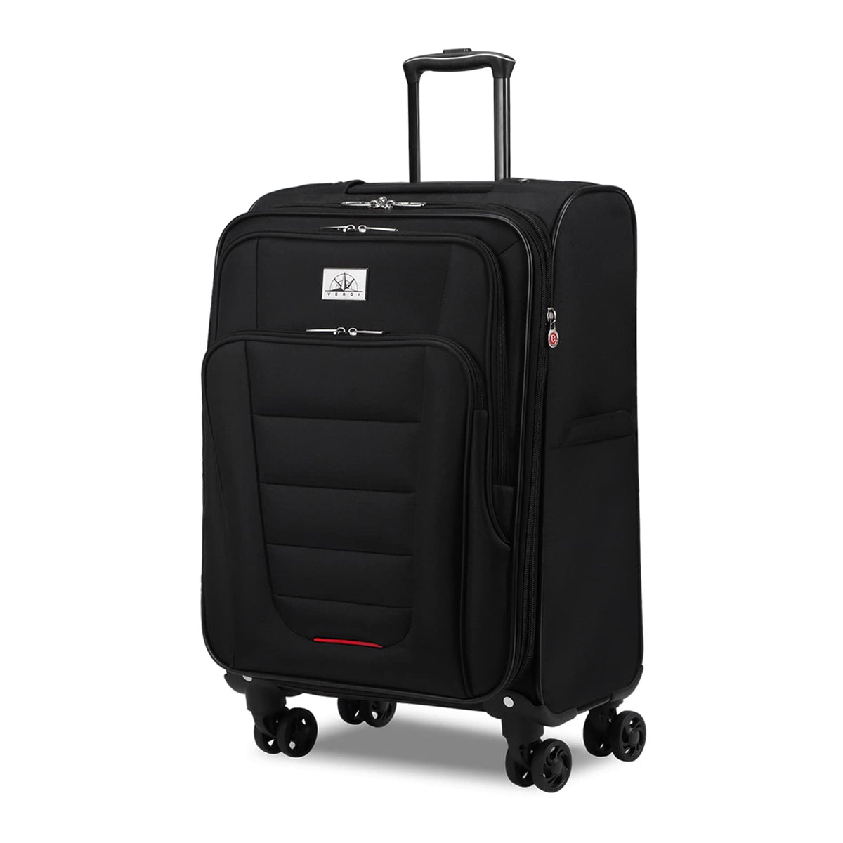 Verdi Travel Softside 24 Inch Luggage with Spinner Wheels Lightweight Expandable Medium Suitcase 8-wheel Spinners
