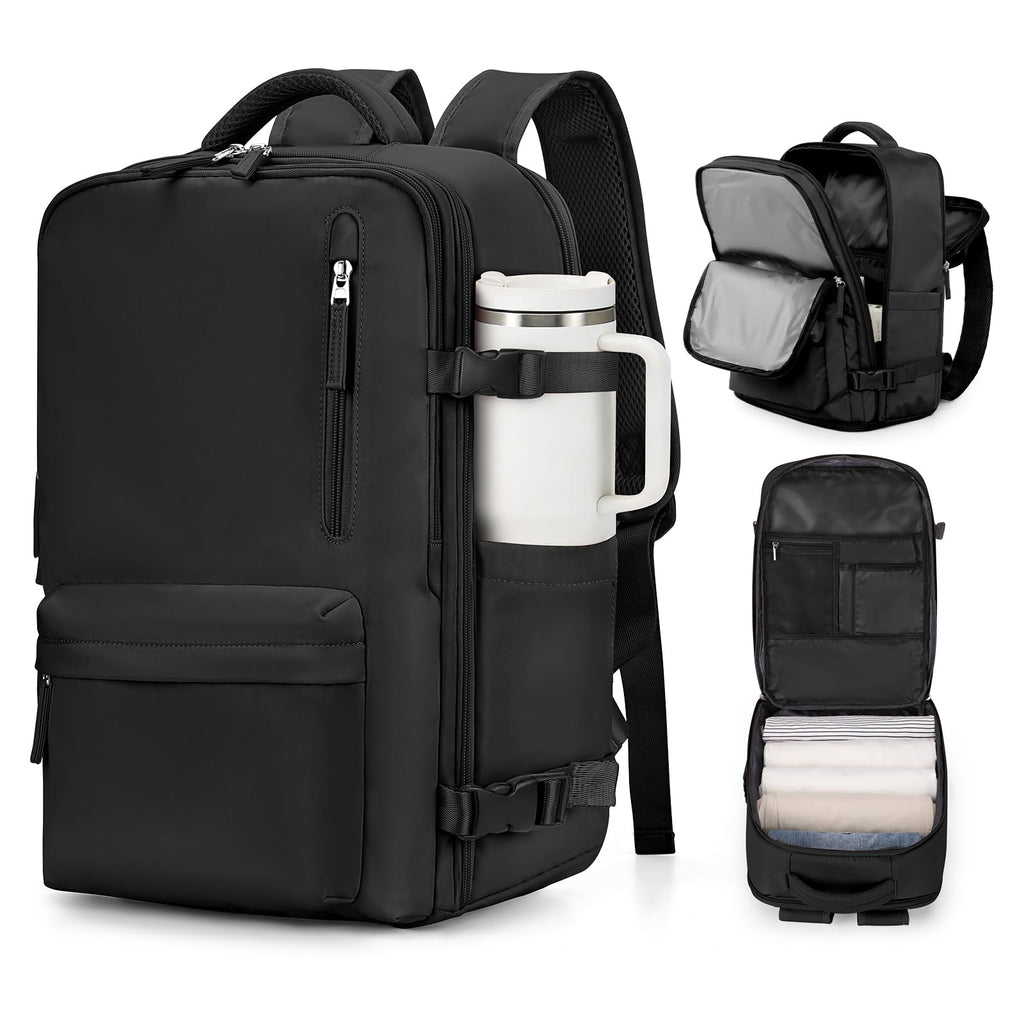 VGCUB Carry on Travel Backpack for Women Men Large Laptop Gym Work Frontier Airlines Personal Item Bag Business Airport Lightweight Backpack Flight Approved Mochilas de Viaje Black