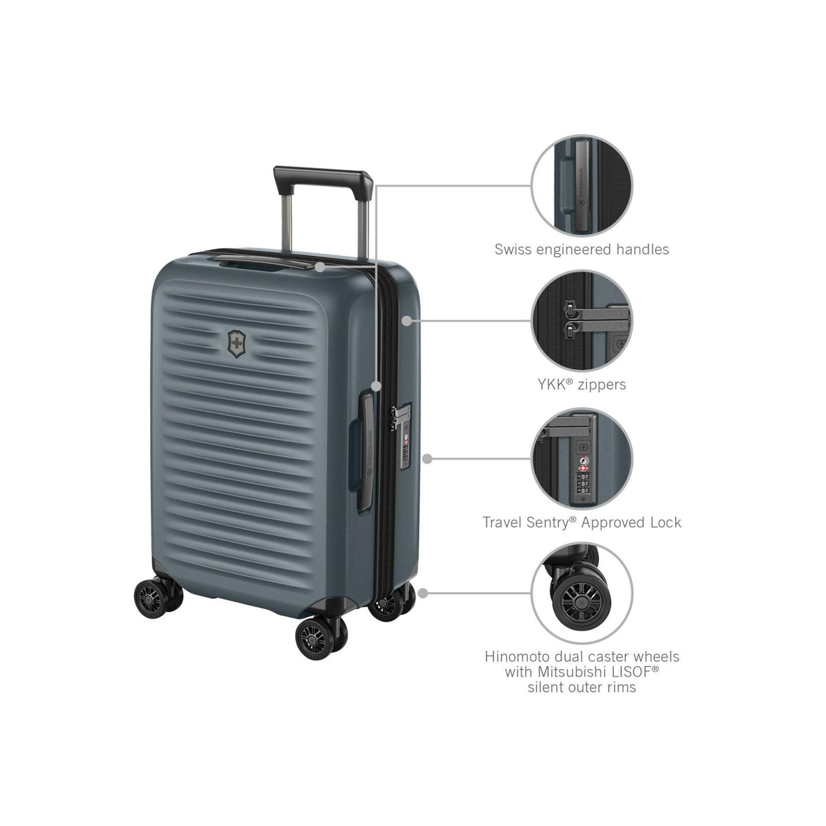 Victorinox Airox Advanced Hardside Frequent Flyer Carry - On - Storm
