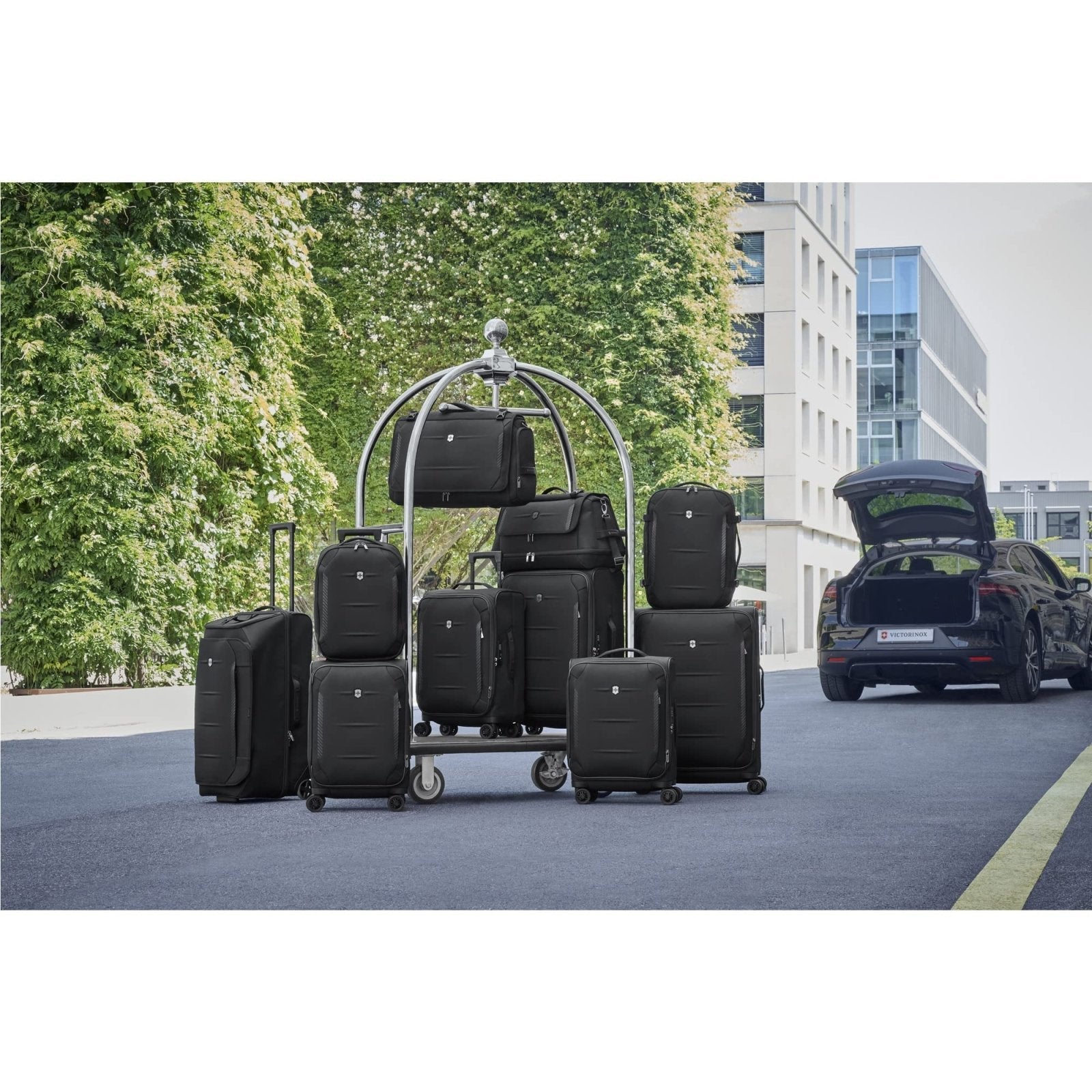 Victorinox Crosslight Garment Bag - Travel Bag for Hanging Clothes - Includes Mesh Pockets & Hanger Loop - Premium Travel Essentials - Black