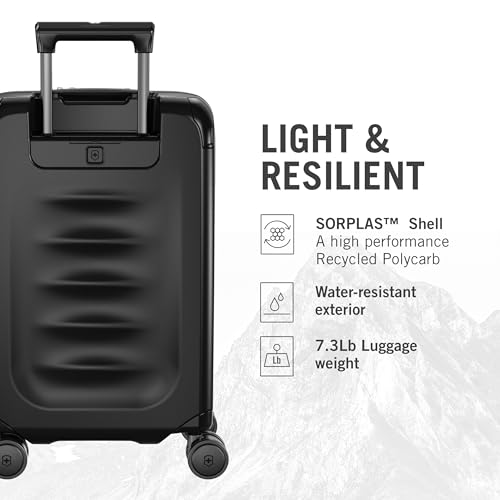 Victorinox Spectra 3.0 Frequent Flyer Carry-On - Modern Hardside Carry-On Luggage - Rolling Suitcase with Spinner Wheels - Holds Travel Accessories - 37 Liters, Black
