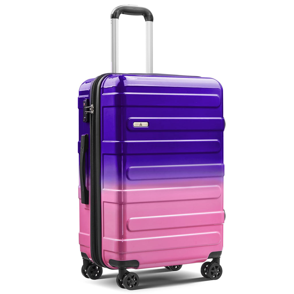 VIVIcity Carry on 20inch Luggage with Spinner Wheels, Lightweight PC+ABS Hard Shell Suitcases, Expandbale Storage & TSA Aprovel Lock