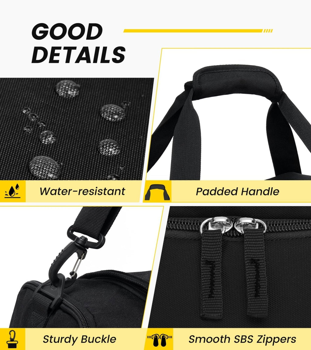 Vorspack Gym Bag for Men - 18 Inches Duffle Bag for Travel Duffel Bag with Shoe Compartment Lightweight Travel Bag for Gym Sports Overnight Weekender - Black