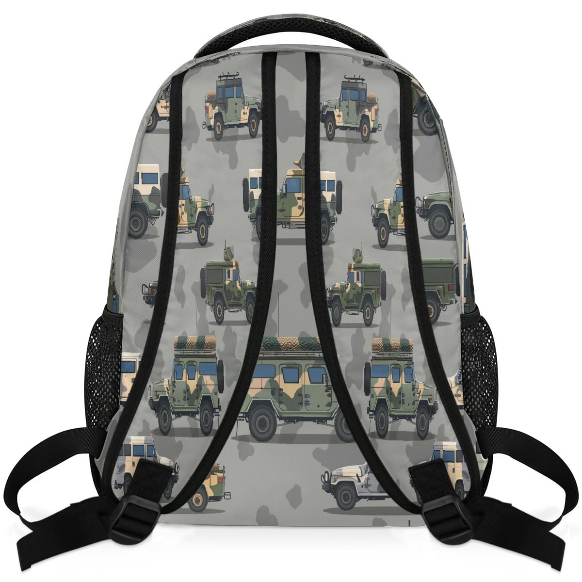 VQUVQV Backpack for Women Men Waterproof Backpack with Laptop Compartment, Lightweight Carry On Backpack for Travel, Work, Picnic, Cute Military Jeep Pattern