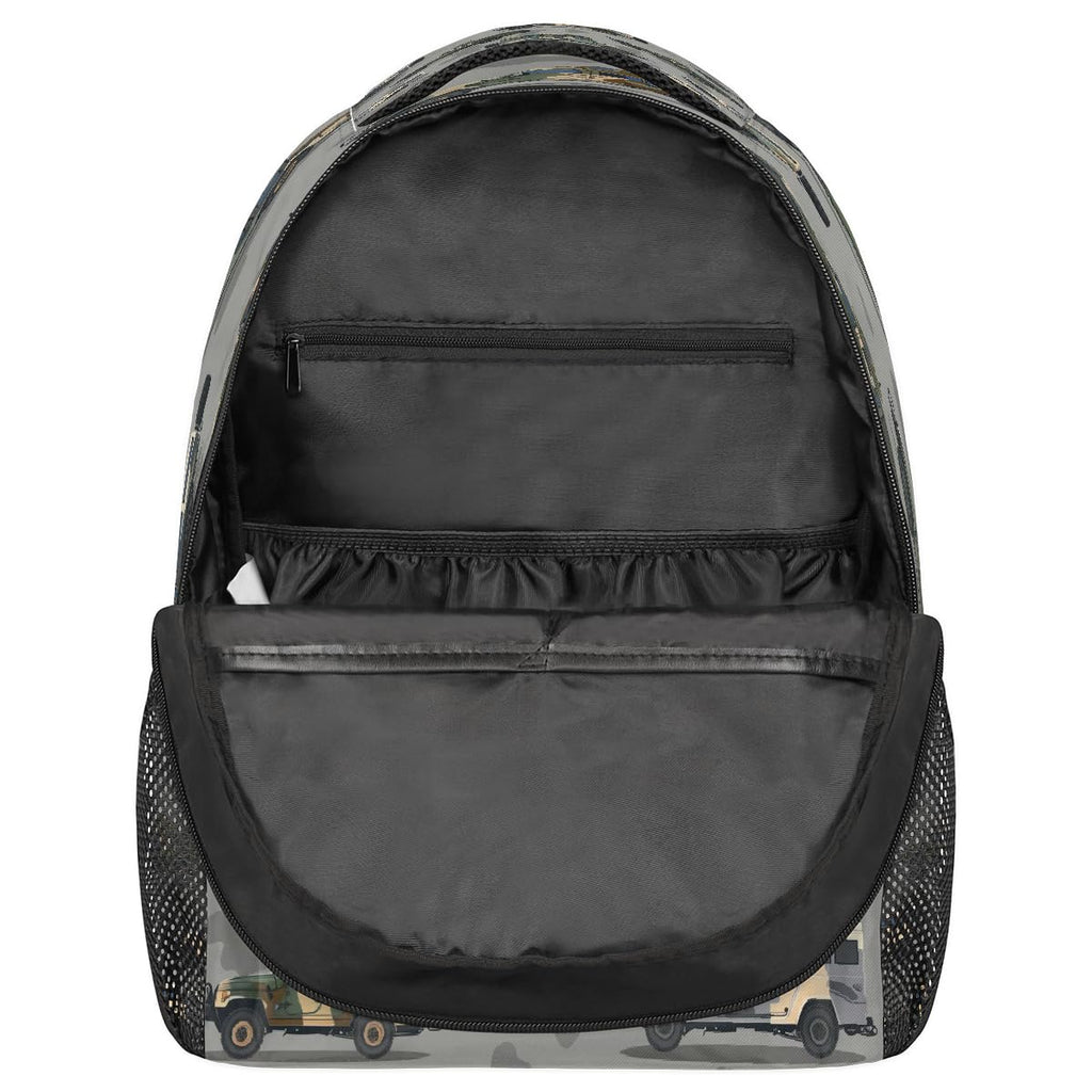 VQUVQV Backpack for Women Men Waterproof Backpack with Laptop Compartment, Lightweight Carry On Backpack for Travel, Work, Picnic, Cute Military Jeep Pattern