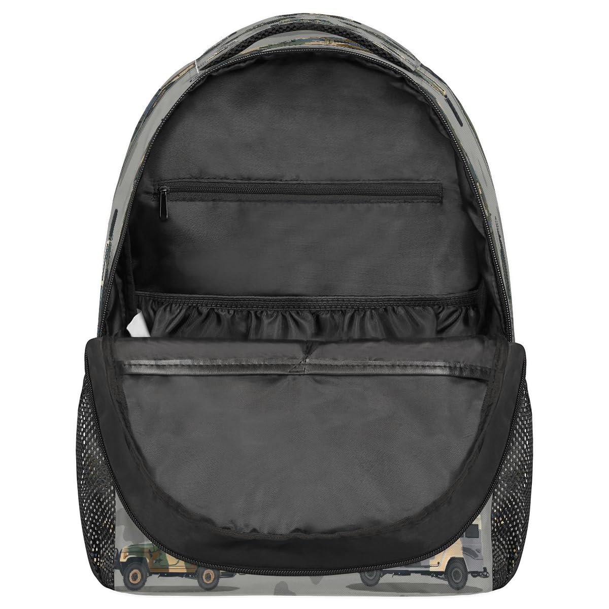 VQUVQV Backpack for Women Men Waterproof Backpack with Laptop Compartment, Lightweight Carry On Backpack for Travel, Work, Picnic, Cute Military Jeep Pattern