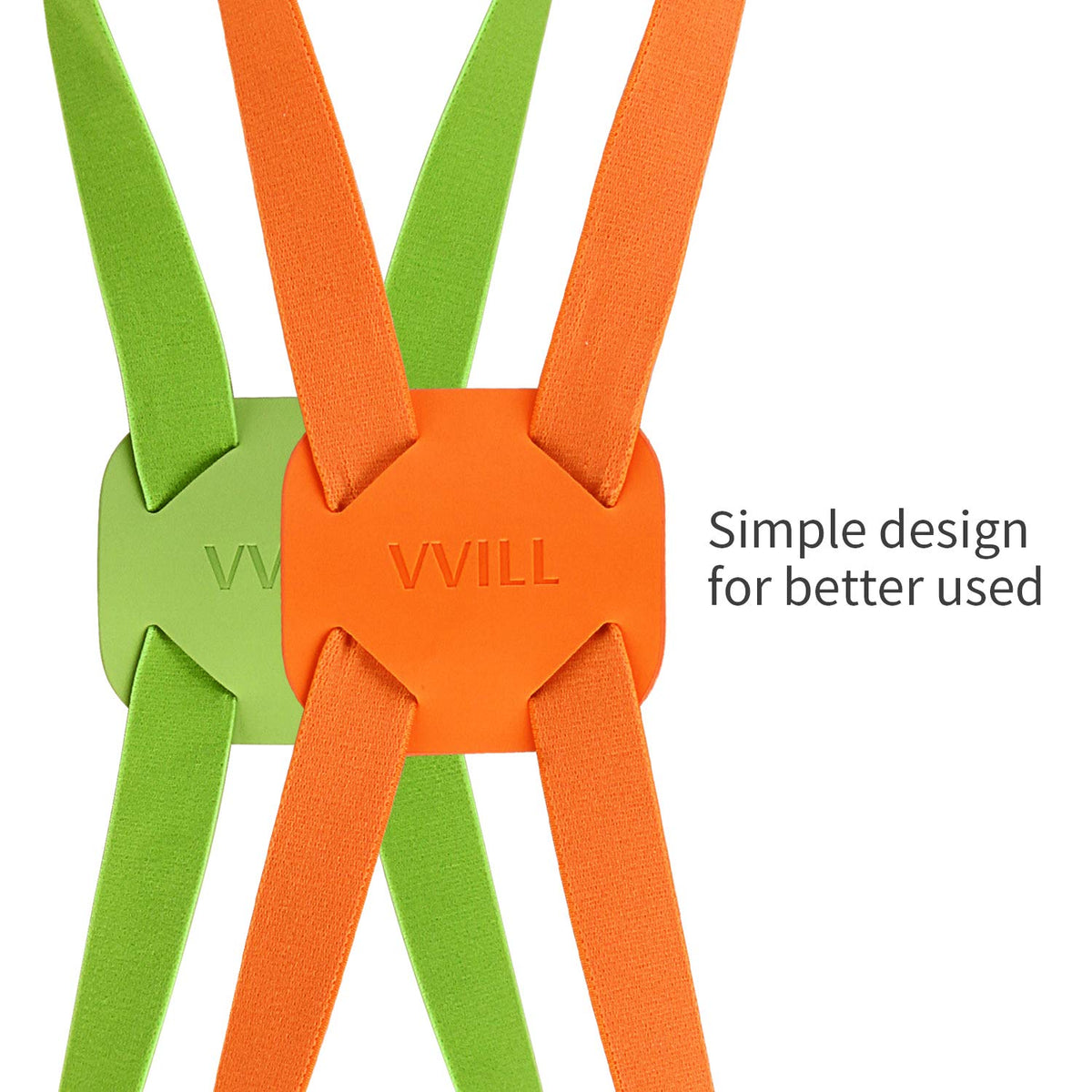 VVILL Bag Bungee, Luggage Straps Suitcase Adjustable Belt - Lightweight and Durable Travel Bag Accessories (Orange)