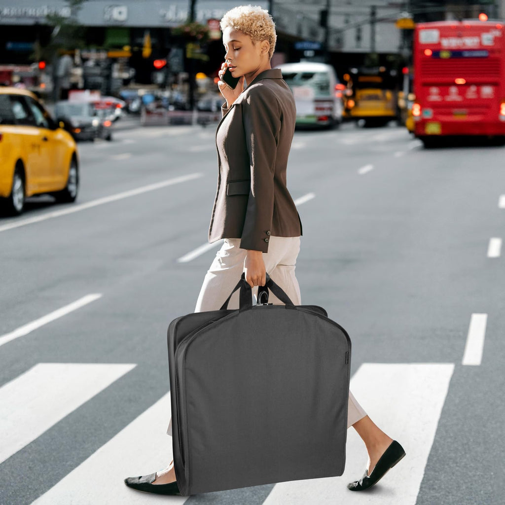 WallyBags® 60” Deluxe Travel Garment Bag Perfect for Dresses and Longer Clothes