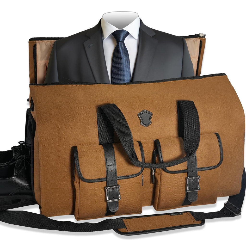 WELKINLAND 48H Garment Duffle Bags For Travel,10-Pockets Carry On Garment Bag, 3 Suit Travel Bags, 62L 2-In-1 Garment Duffel Bag, Convertible Garment bag, Boardable Garment Bag