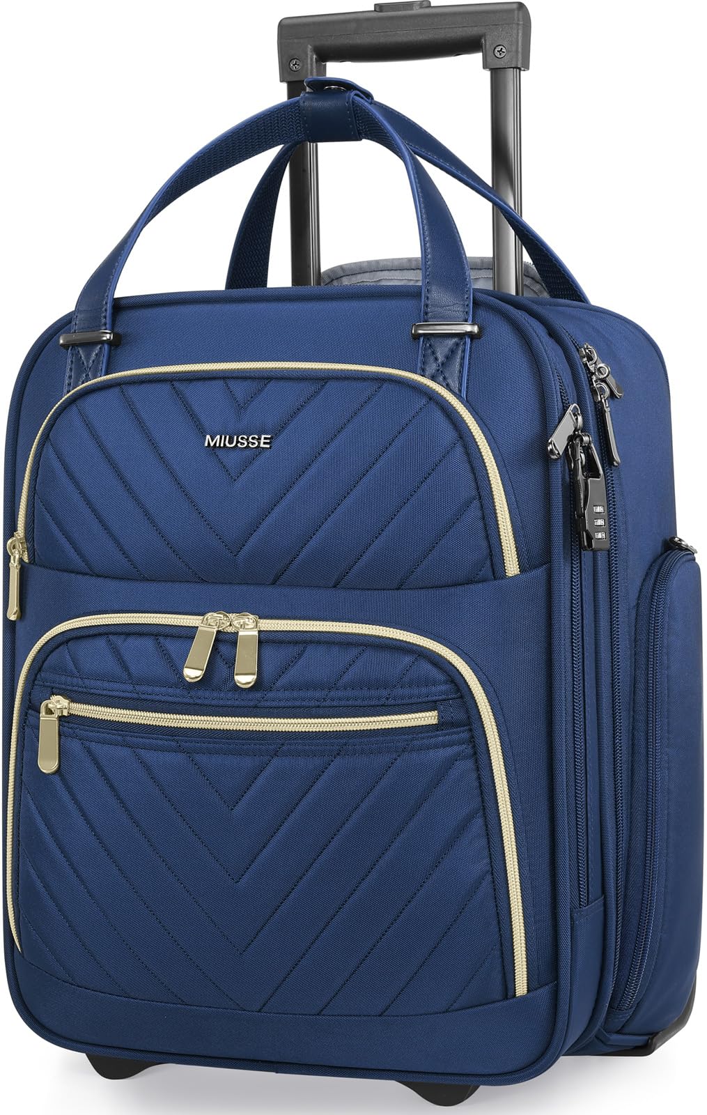 Winilla Carry-on Underseat 16-inch Luggage with Wheels, Softside Rolling Carry-on, Lightweight Travel Suitcase for Men Women, Personal Item Rolling Travel Bag