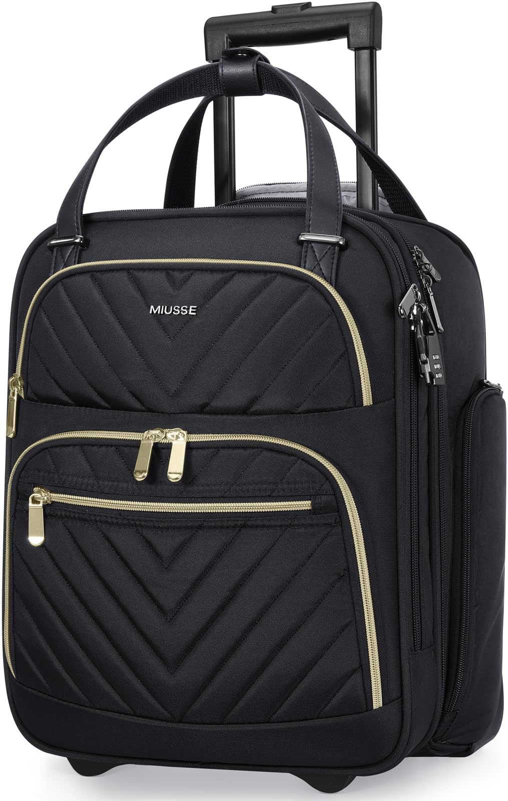 Winilla Carry-on Underseat 16-inch Luggage with Wheels, Softside Rolling Carry-on, Lightweight Travel Suitcase for Men Women, Personal Item Rolling Travel Bag