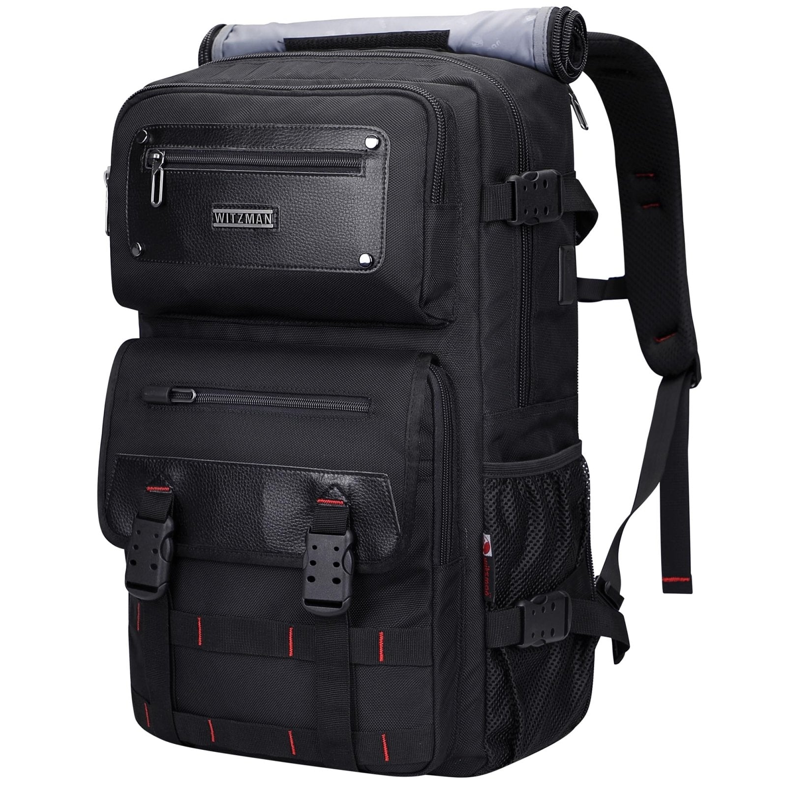 WITZMAN Carry On Travel Backpack for Men Duffle Bags Fit for 17 Inch Laptop Airline Approved Laptop Backpack(B685 Black)