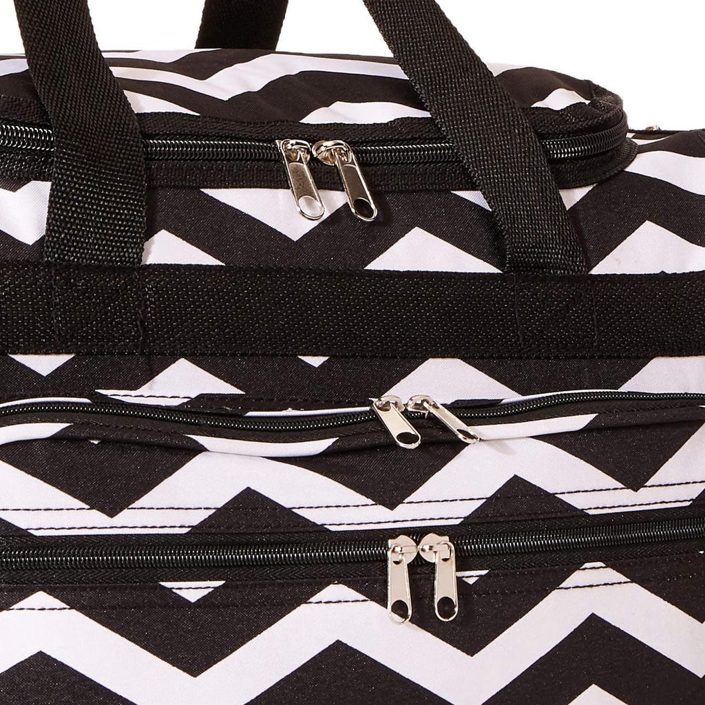 World Traveler Chevron, Black White Che, One Size