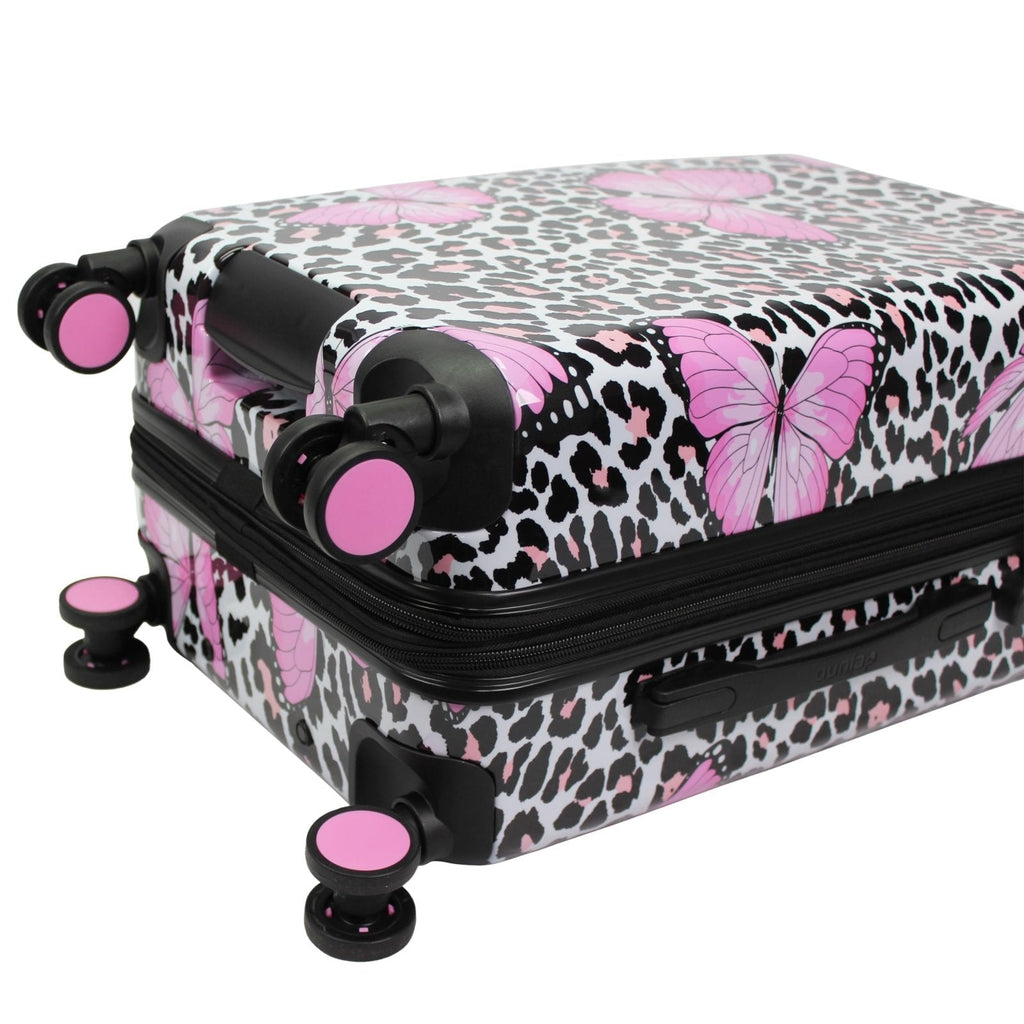 World Traveler Dejuno Butterfly Cheetah 3 - Piece Expandable Spinner Luggage Set