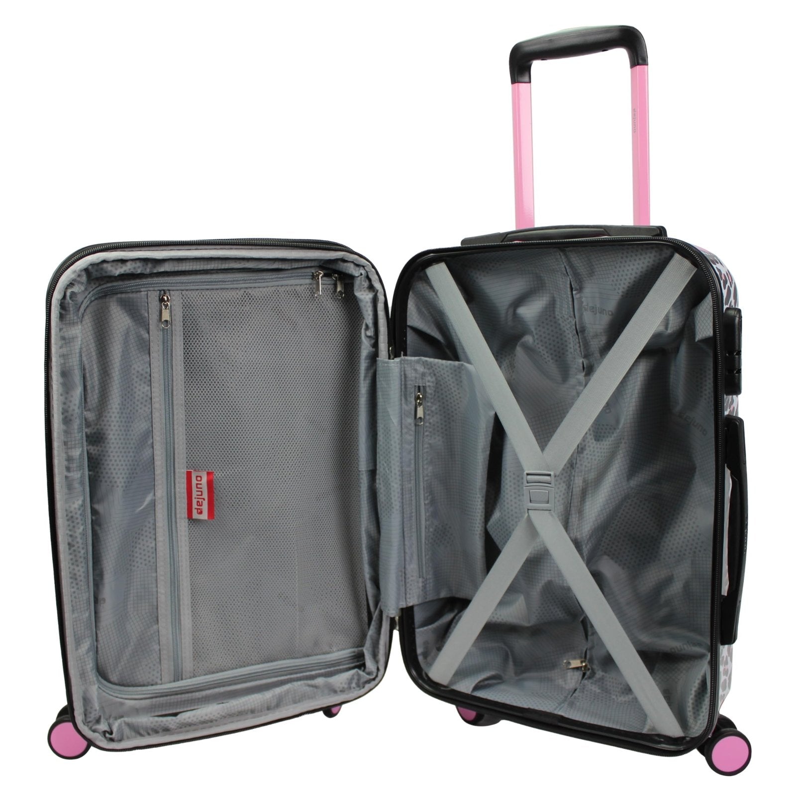 World Traveler Dejuno Butterfly Cheetah 3 - Piece Expandable Spinner Luggage Set