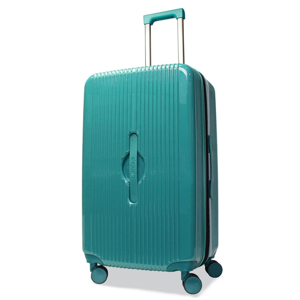 World Traveler Dejuno Colossus Polycarbonate Hardside Expandable Spinner Luggage with TSA Lock and Front Handle, Teal, 26-inch
