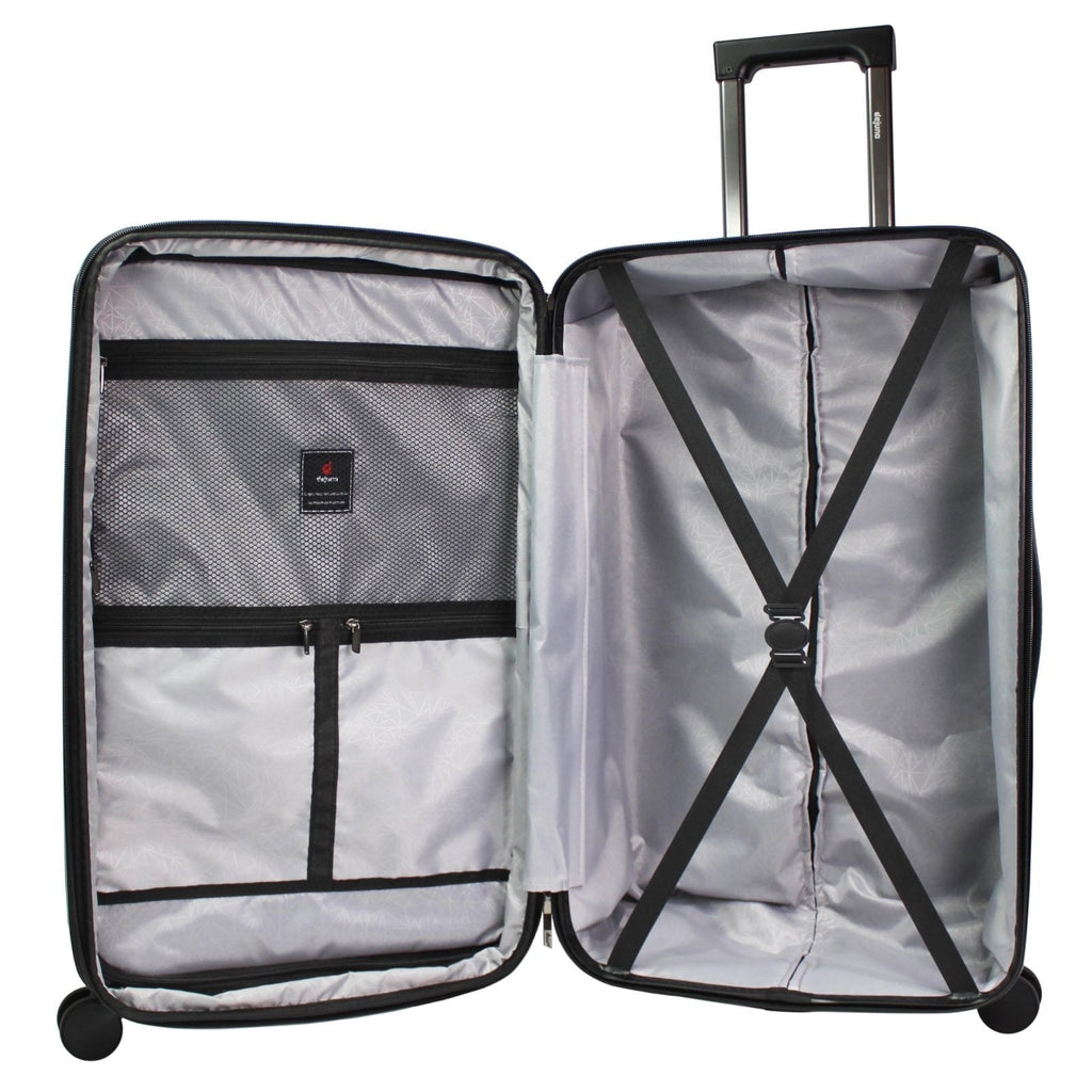 World Traveler Dejuno Colossus Polycarbonate Hardside Expandable Spinner Luggage with TSA Lock and Front Handle, Teal, 26 - inch