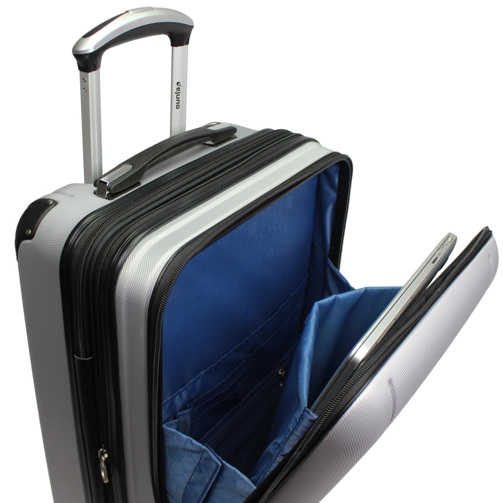 World Traveler Dejuno Compact 20" Carry - on Luggage with Laptop Pocket - Silver