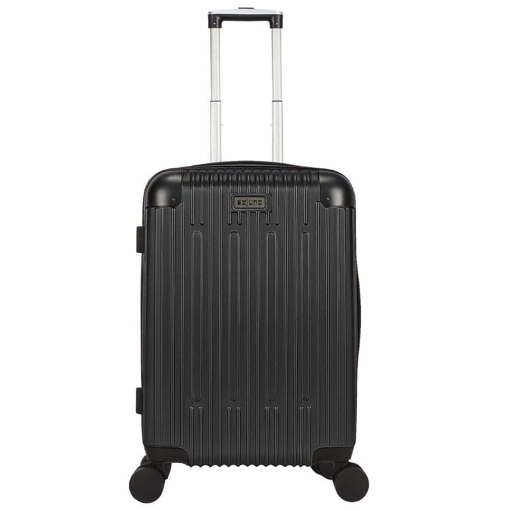 World Traveler Dejuno Cornwall Lightweight Hardside Spinner Luggage, Black, Carry-On