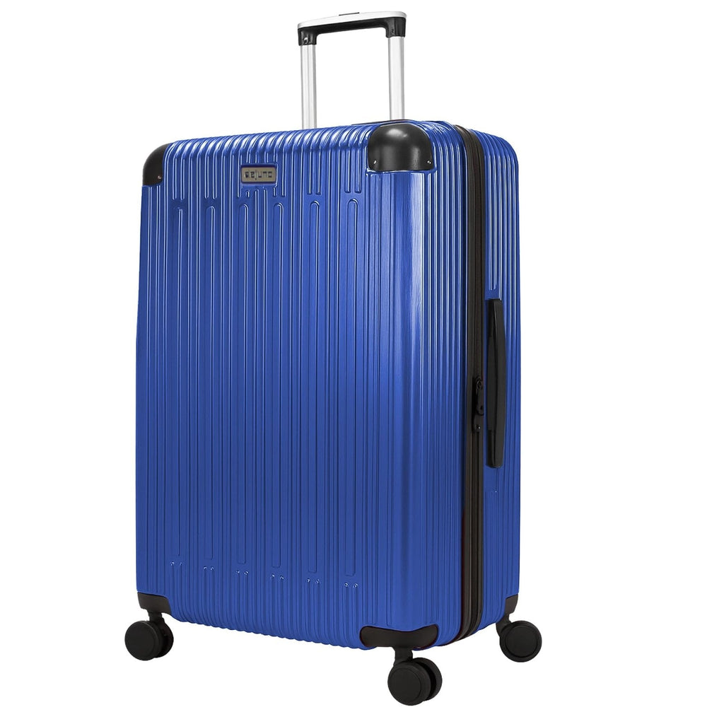 World Traveler Dejuno Cornwall Lightweight Hardside Spinner Luggage, Navy, Large Checked