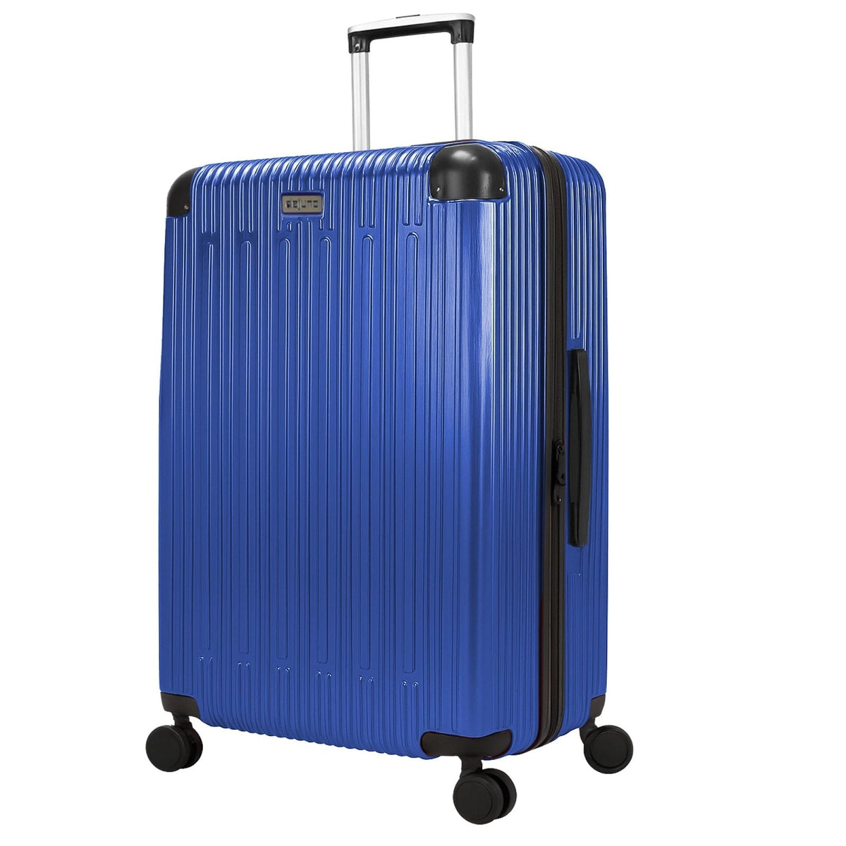 World Traveler Dejuno Cornwall Lightweight Hardside Spinner Luggage, Navy, Large Checked