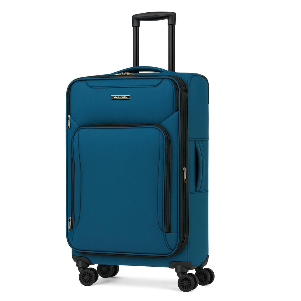 World Traveler Dejuno Jasper 20-Inch Carry-On Lightweight Expandable Spinner Luggage - Navy