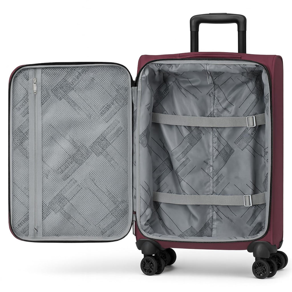 World Traveler Dejuno Jasper 24 - Inch Lightweight Expandable Spinner Luggage - Burgundy