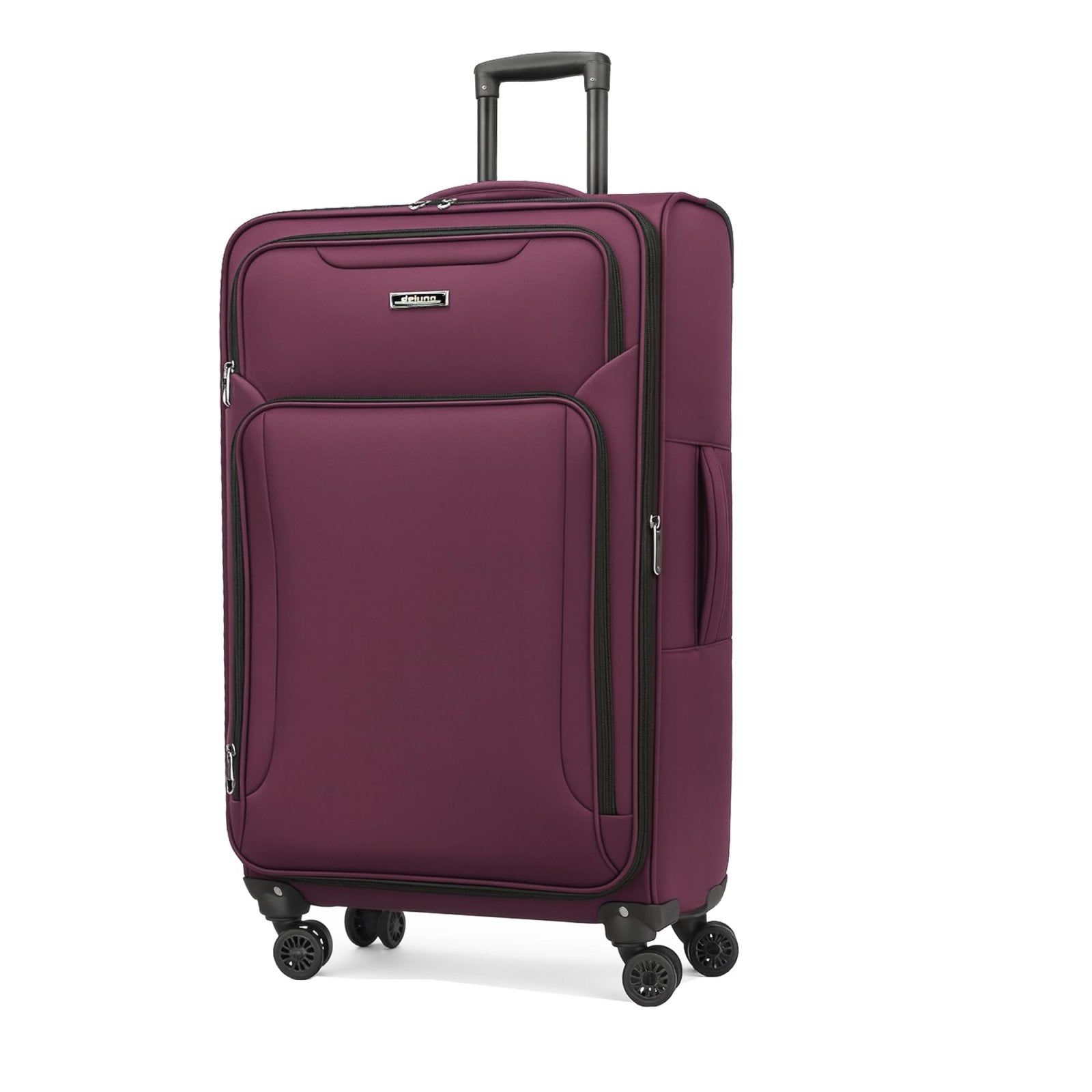 World Traveler Dejuno Jasper 24-Inch Lightweight Expandable Spinner Luggage - Burgundy