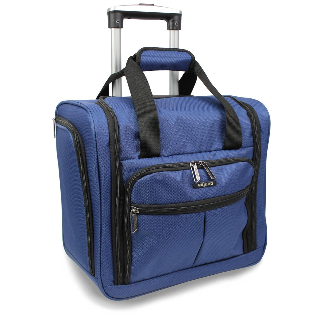 World Traveler Dejuno Lightweight Underseat 15-Inch Carry-On Rolling Luggage, Navy