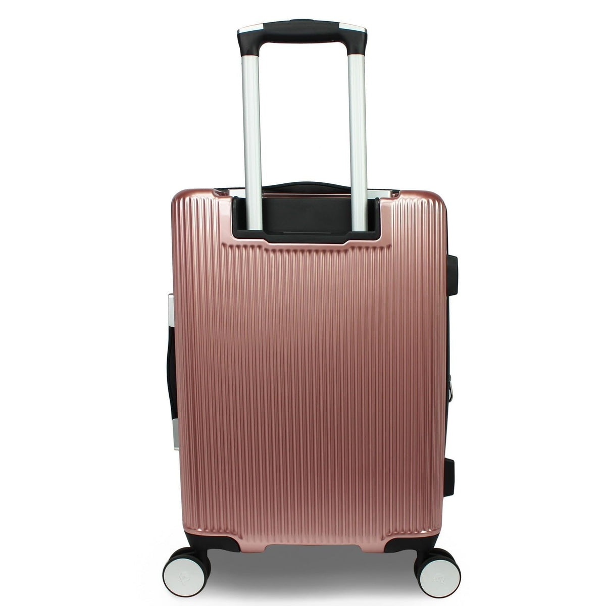 World Traveler Dejuno Monarch 20 - Inch Carry - On Lightweight Hardside Polycarbonate Expandable Spinner Luggage with TSA Lock - Rose Gold