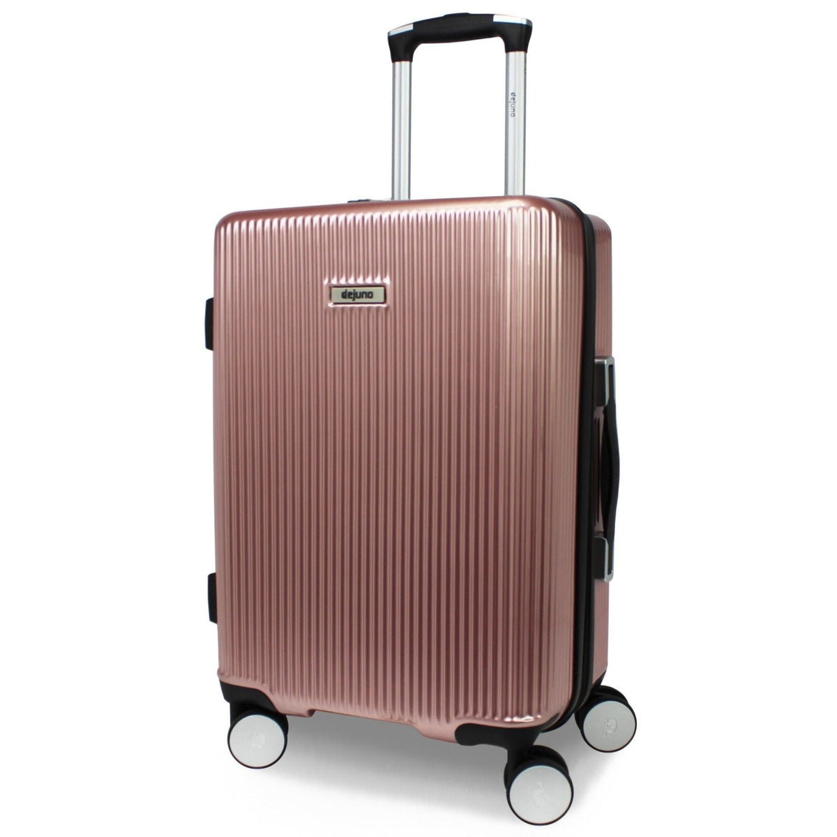 World Traveler Dejuno Monarch 20-Inch Carry-On Lightweight Hardside Polycarbonate Expandable Spinner Luggage with TSA Lock - Rose Gold