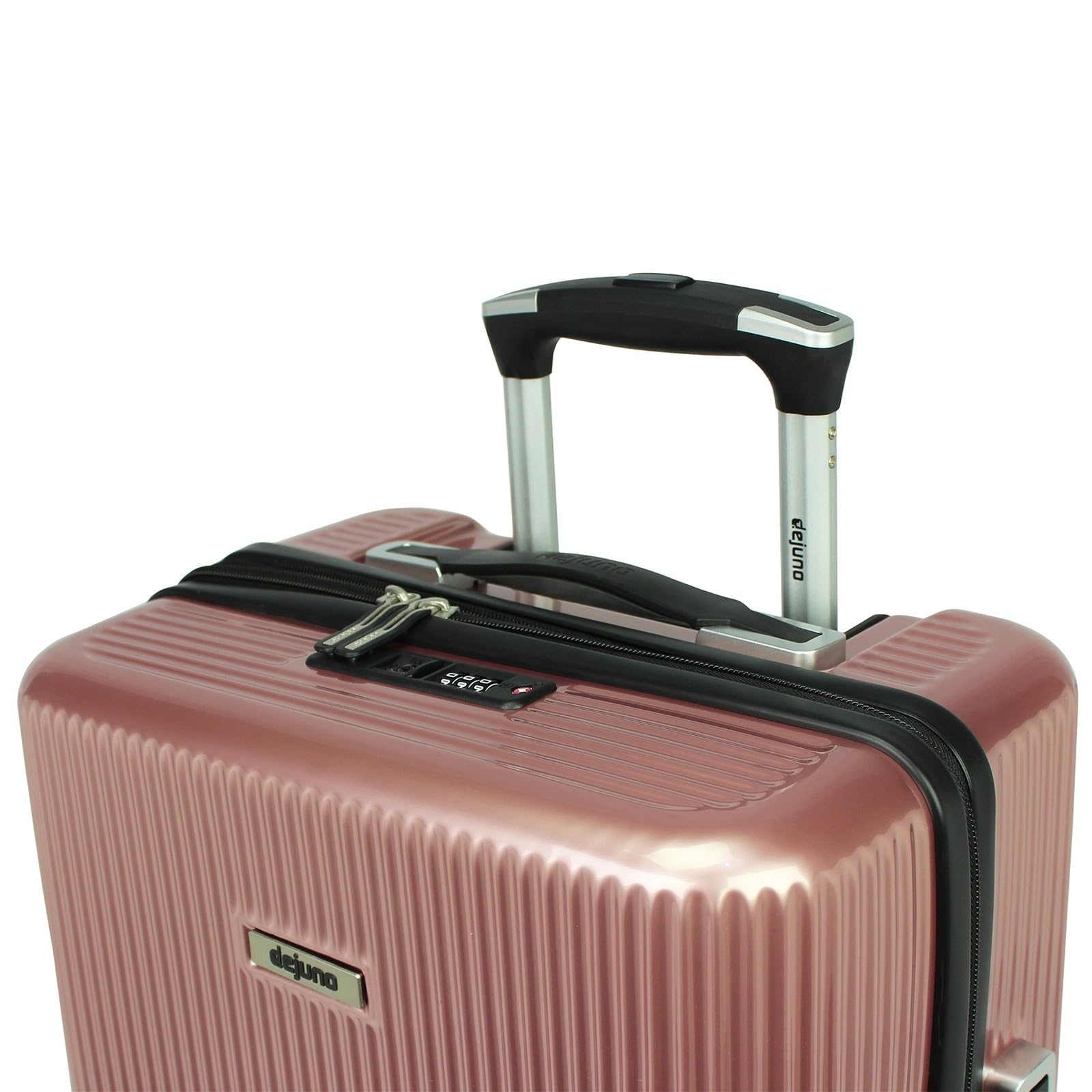 World Traveler Dejuno Monarch 20 - Inch Carry - On Lightweight Hardside Polycarbonate Expandable Spinner Luggage with TSA Lock - Rose Gold