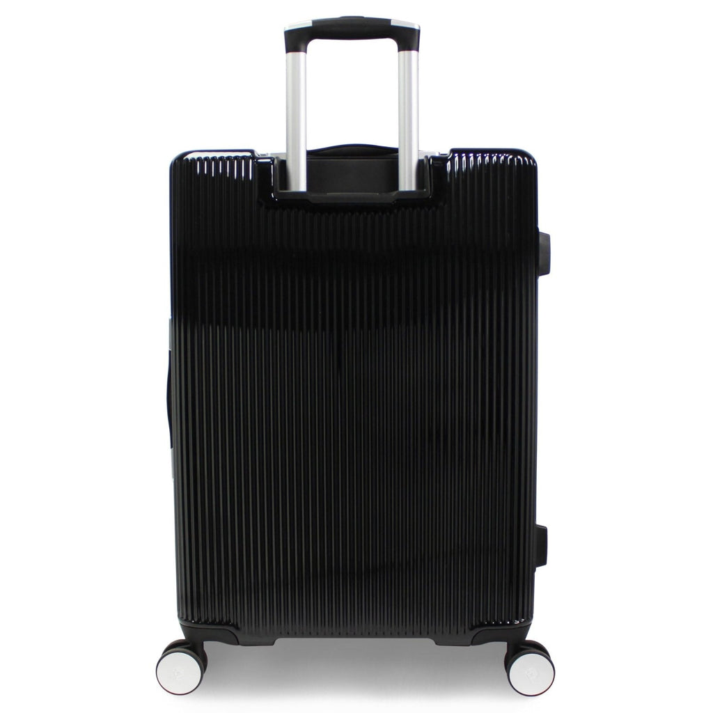 World Traveler Dejuno Monarch 26 - Inch Lightweight Hardside Polycarbonate Expandable Spinner Luggage with TSA Lock - Black