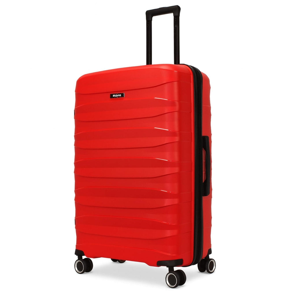 World Traveler Dejuno Motley 28-Inch Lightweight Hardside Expandable Spinner Luggage - Red