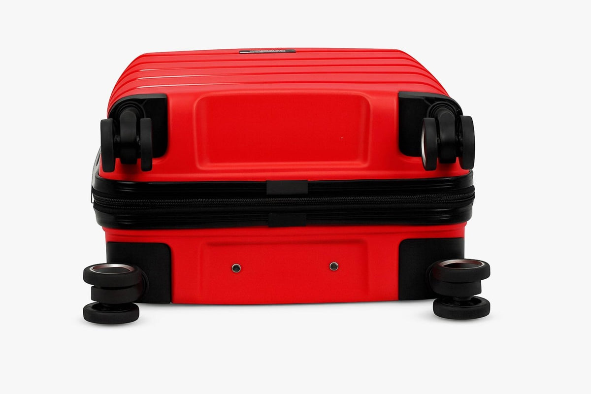 World Traveler Dejuno Motley 28 - Inch Lightweight Hardside Expandable Spinner Luggage - Red