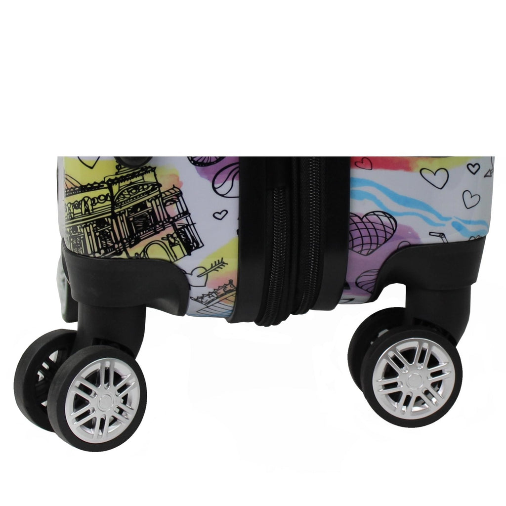 World Traveler Dejuno Parisian Landmarks 3 - Piece Polycarbonate Expandable Spinner Luggage Set