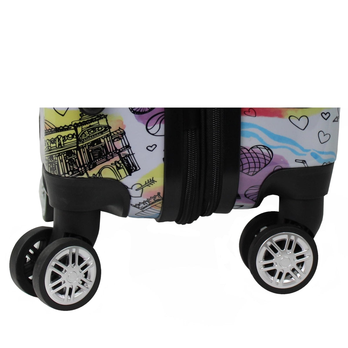 World Traveler Dejuno Parisian Landmarks 3 - Piece Polycarbonate Expandable Spinner Luggage Set