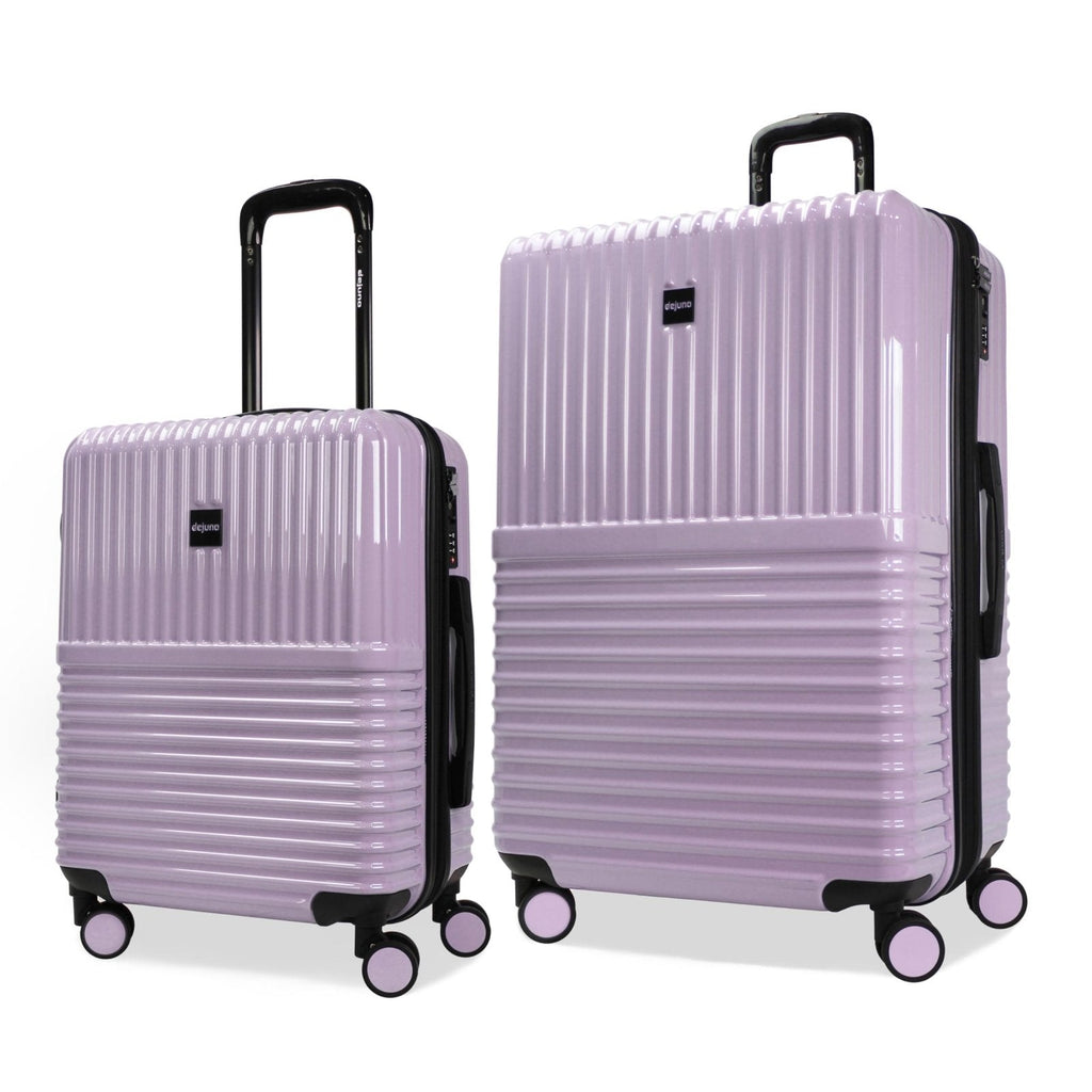 World Traveler Dejuno Tonal 2-Piece Polycarbonate Lightweight Hardside Expandable Spinner Luggage Set with TSA Lock - Lavender (20 & 28)