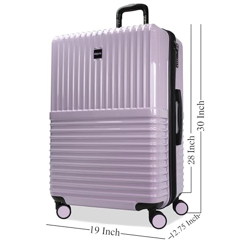 World Traveler Dejuno Tonal 28-Inch Polycarbonate Lightweight Hardside Expandable Spinner Luggage Suitcase with TSA Lock - Lavender