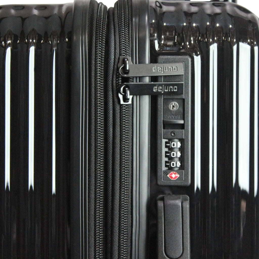 World Traveler Dejuno Tonal Lightweight Polycarbonate Hardside Expandable Spinner Luggage Suitcase with TSA Lock, Onyx, 2 - Piece Set(20in,28in)