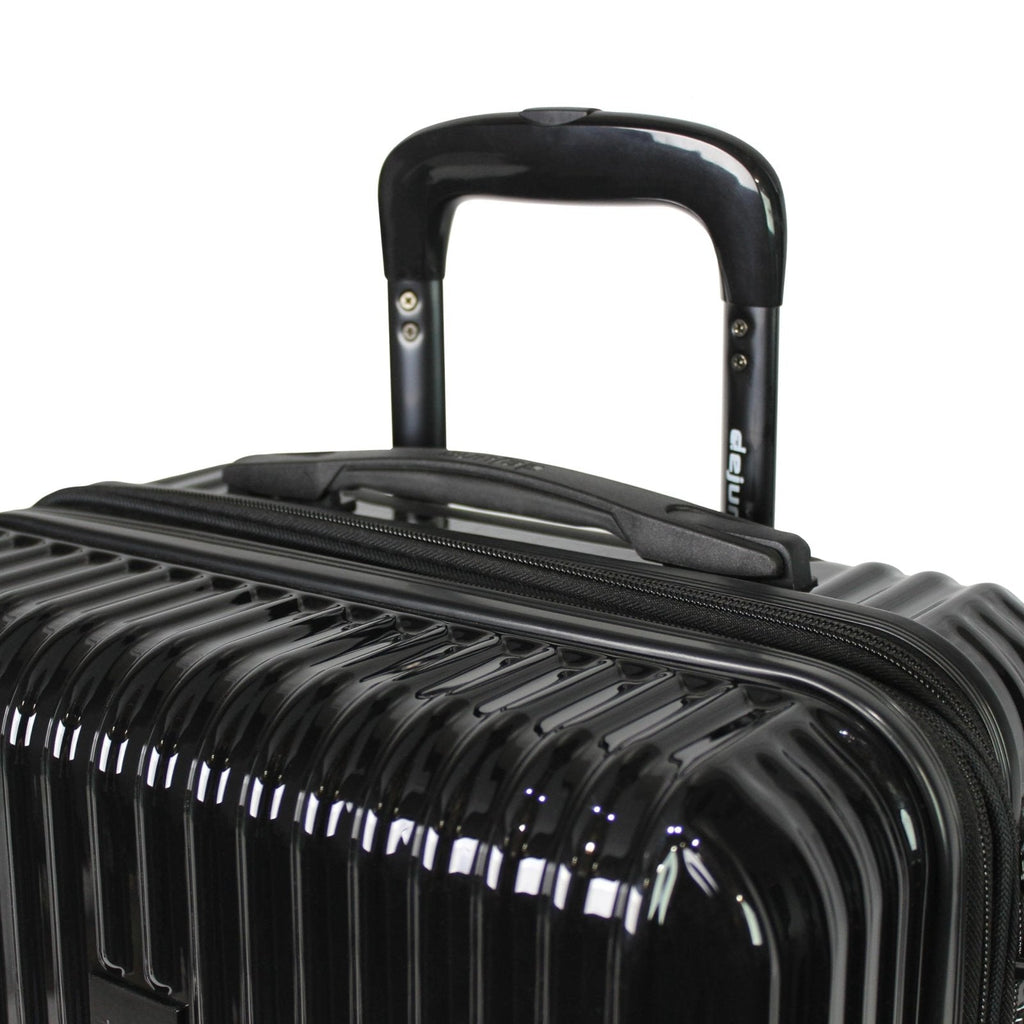 World Traveler Dejuno Tonal Lightweight Polycarbonate Hardside Expandable Spinner Luggage Suitcase with TSA Lock, Onyx, 2 - Piece Set(20in,28in)