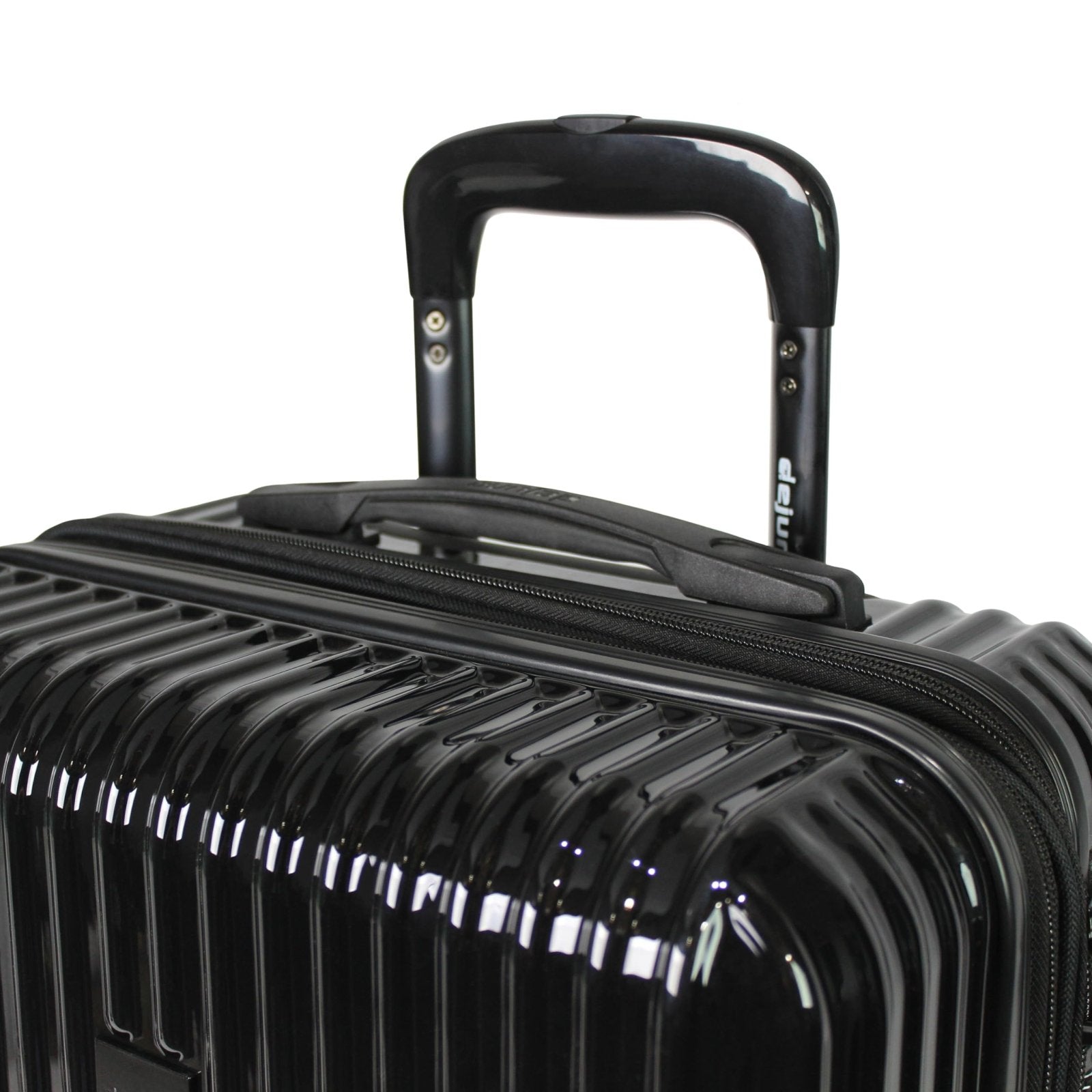 World Traveler Dejuno Tonal Lightweight Polycarbonate Hardside Expandable Spinner Luggage Suitcase with TSA Lock, Onyx, 2 - Piece Set(20in,28in)
