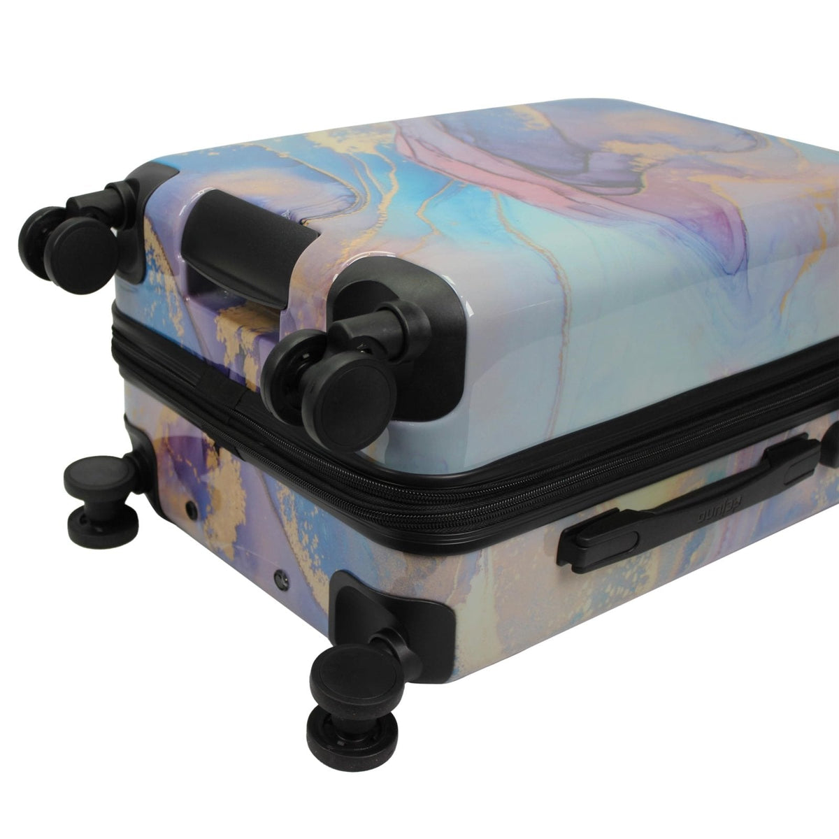 World Traveler Dejuno Wave Marble 3 - Piece Expandable Spinner Luggage Set