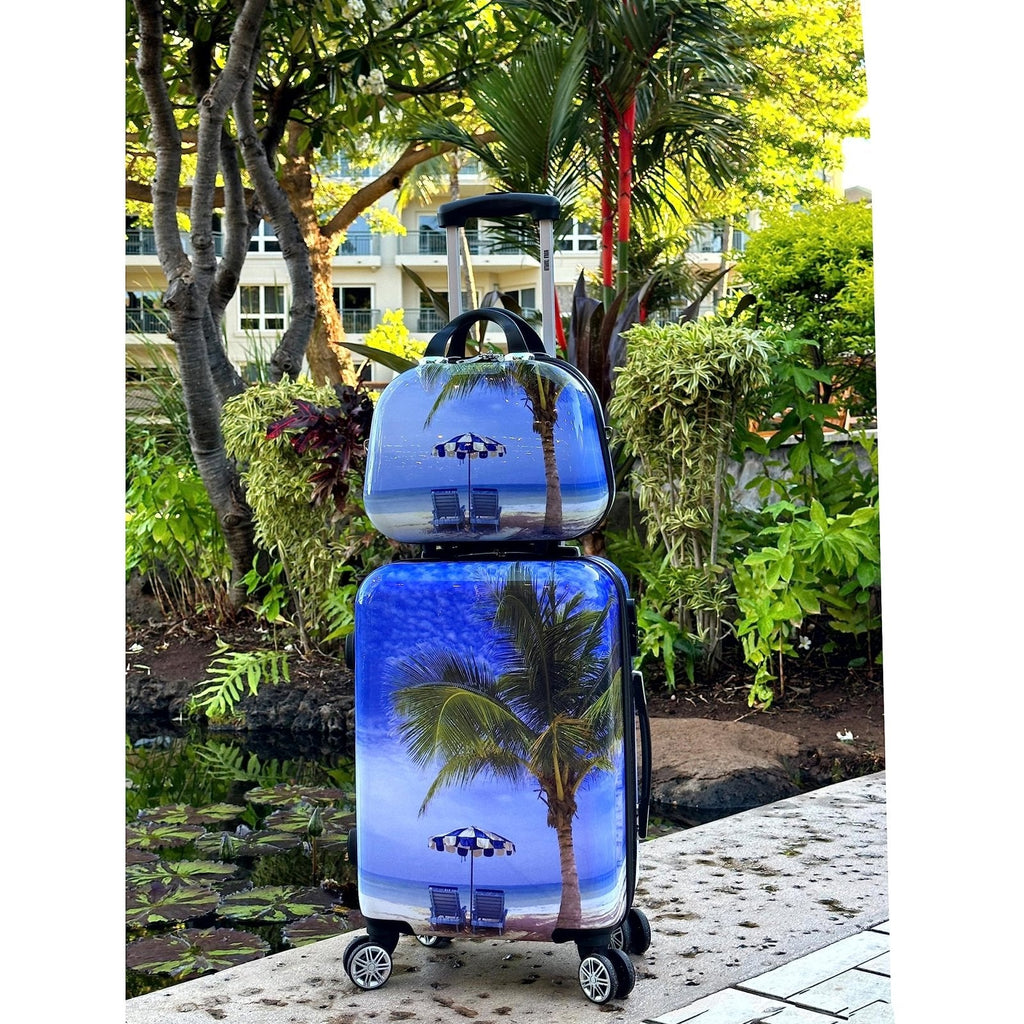 World Traveler Palm Tree Hardside 2 - Piece Carry - On Spinner Luggage Set