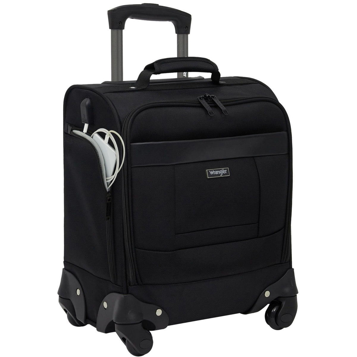Wrangler 17" Underseat Spinner Carry-On Luggage, Black