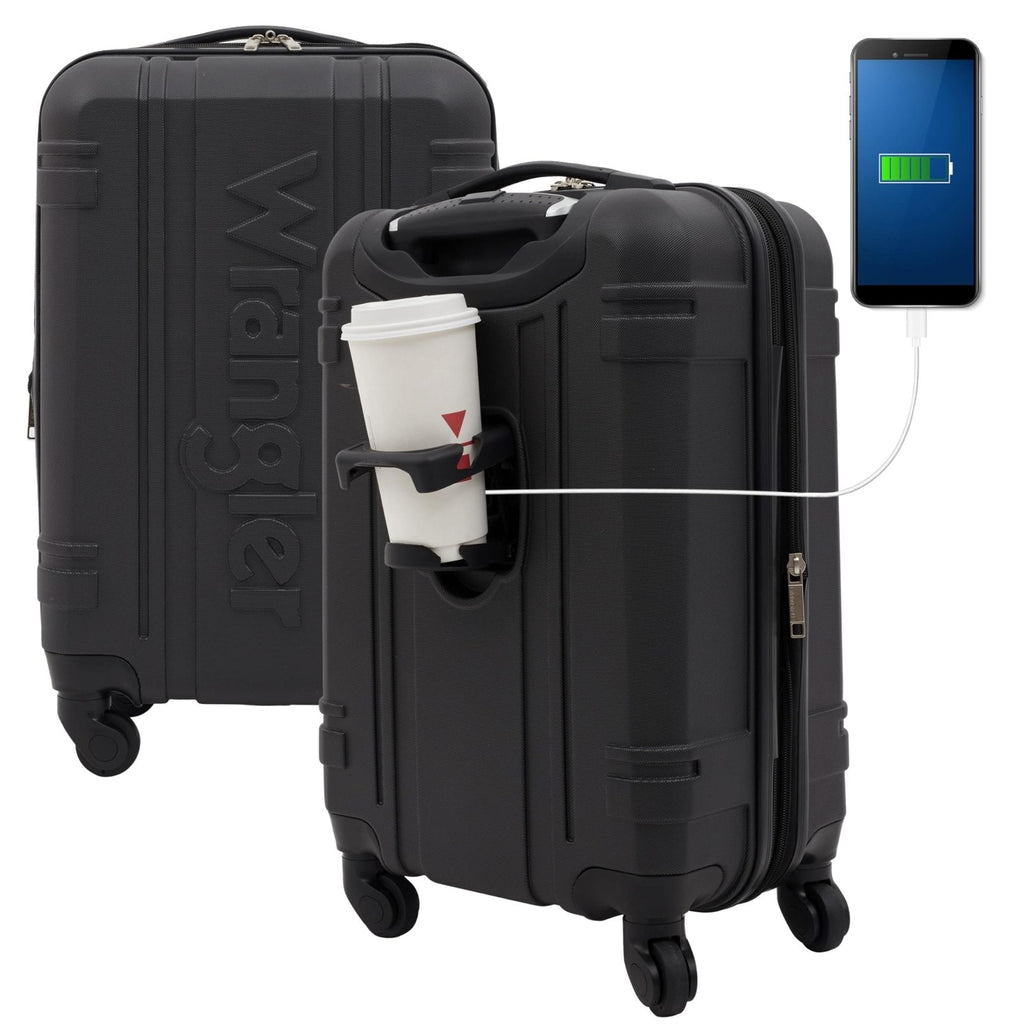 Wrangler 20" Astral Hardside Carry-On Luggage, Black