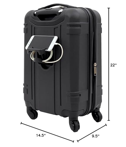 Wrangler 20" Astral Hardside Carry - On Luggage, Black