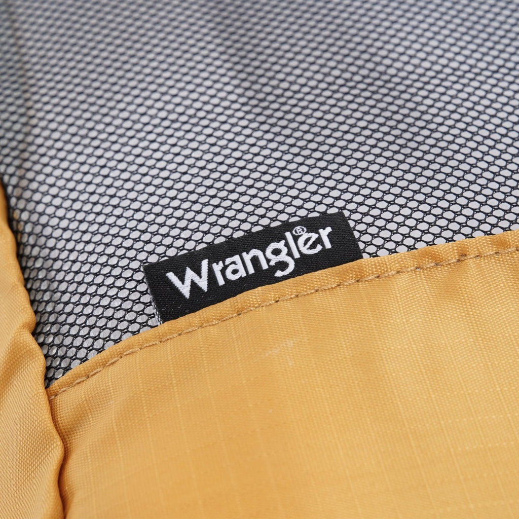 Wrangler 4 Piece Miami Luggage and Packing Cubes Set, Amber Gold