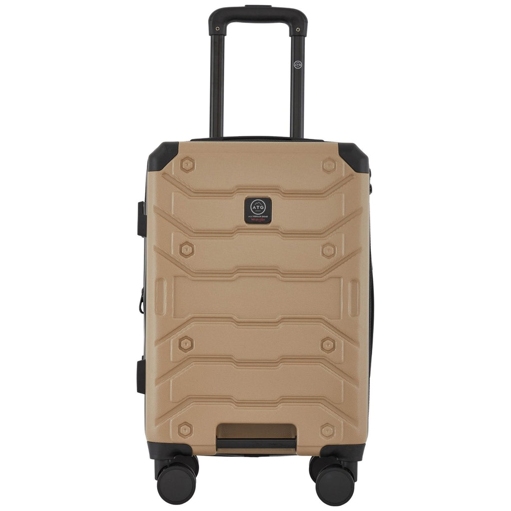 Wrangler ATG Trailway Expandable Hardside Luggage, Tannin, 22" Carry-On